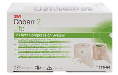 MMM2794N-3M Coban 2 Lite 4in x 2.9yrd / 4in x 5.1yrd 25-30mmHg Self-adherent / Pull On Closure
