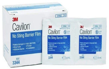 MMM3344-Cavilon No-Sting Skin Prep Wipes / Skin Barrier Wipes Hexamethyldisiloxane, Isooctane, Acrylate Terpolymer, Polyphenylmethylsiloxane Copolymer Wipe 1mL