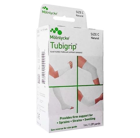 MOL1521 (Each) - Tubular Support Bandage Tubigrip Standard Compression Pull On Natural Size C NonSterile