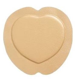 MOL282055-Mepilex Border 6 1/5in x 7 9/10in Sacral Silicone Adhesive Foam Dressing with Border