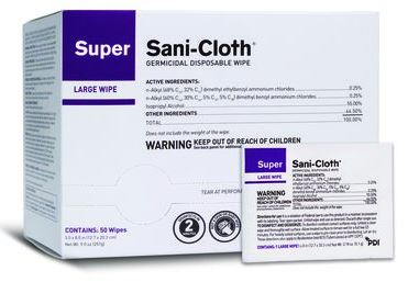 PDIH04082-Super Sani-Cloth Germicidal Wipe 50 Count NonSterile Individual Packet Disposable Alcohol Scent