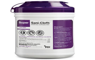 PDIQ55172-Super Sani-Cloth Germicidal Wipe and Surface Disinfectant 160 Count Canister Disposable Alcohol Scent
