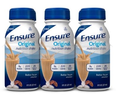 ROS57240-Ensure Original Butter Pecan Flavor, 220 Calories, 8 oz. Bottle Ready to Use