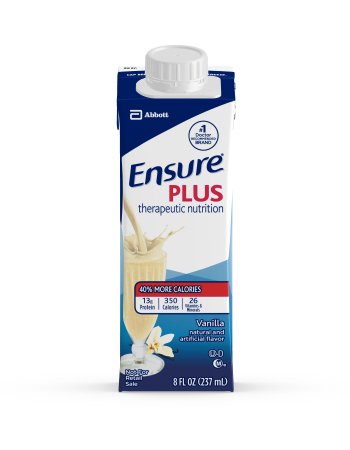 Ensure Plus therapeutic nutrition shake container on a white background