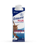 Ensure Plus therapeutic nutrition milk chocolate flavor package on a white background