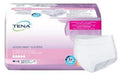 Tena adult underwear packaging with a white background