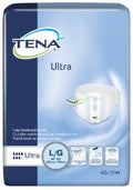 Tena Ultra product packaging with a blue and white design.