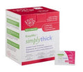 Box of EasyMix simply thick with a sample packet on a white background