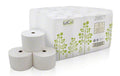 Three rolls of paper towels with a box labeled 'LocCare' on a white background