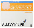 Box of Allevyn Life bandages with brand logo on a white background