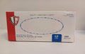 Box of vinyl exam gloves with LG label on a white background