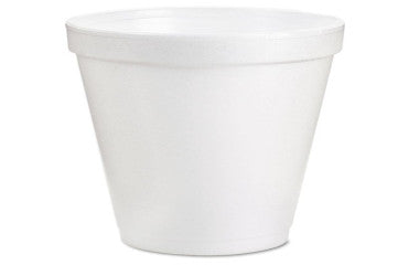 White styrofoam cup on a white background