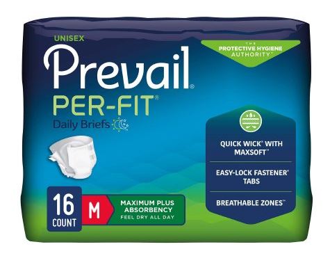 Brief, Prevail, Per-Fit, Medium, 16/pk, 6 pk/cs (PF-012-1)