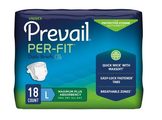 Brief, Prevail, Per-Fit, Large, 18/pk, 4 pk/cs (PF-013-1)