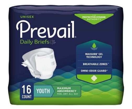 Brief, Prevail, X-Small, 16/pk, 6pk /cs (PV-015)