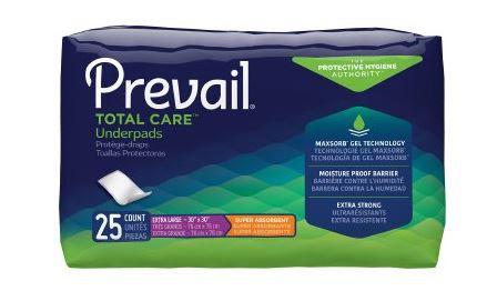 Underpads, Prevail, 30in x 30in, 25/pk, 4 pk/cs (UP-100-1)