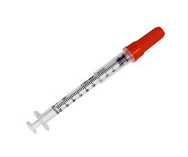 Safety Syringe, ONE-CARE, Insulin, 0.5 ml, 29G x ½in, Blue Coded Box, 100/bx (OCISS100-529)